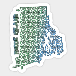 Rhode Island State Outline Maze & Labyrinth Sticker